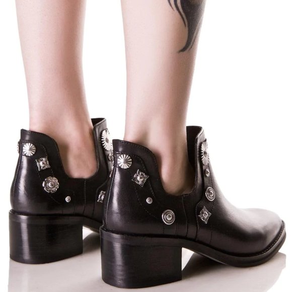 E8 by Miista New Womens Boots Stud Embellished Booties Leather BLACK NIB OCTAVIA - Picture 9 of 17